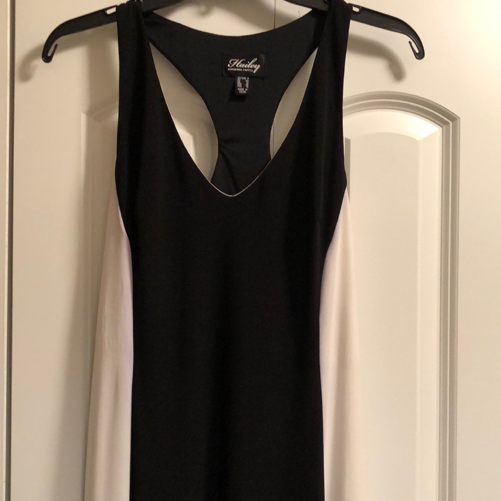 Hailey by Adrianna Papell black/white gown